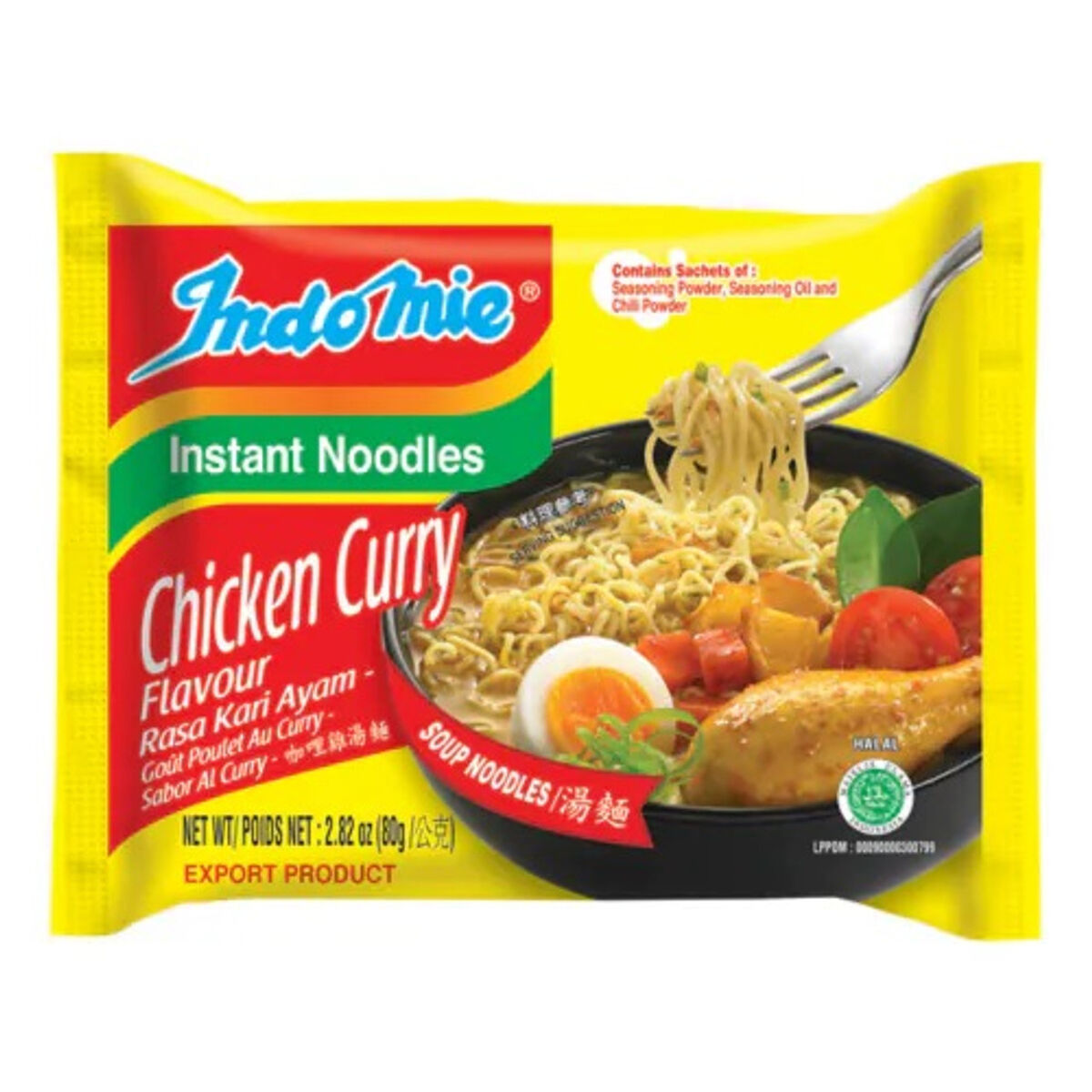 Indomie instant noodles chicken curry flavor 80g