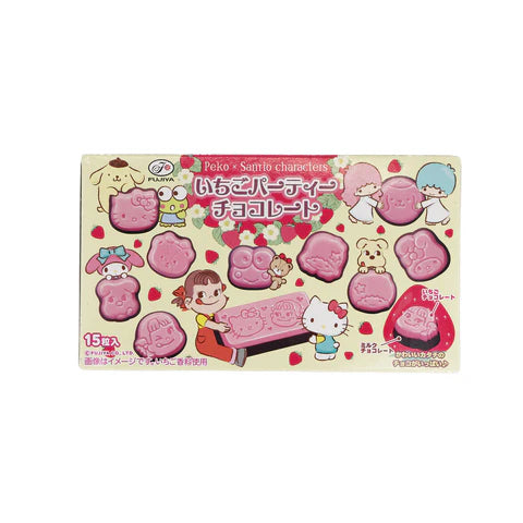 Fujiya Peco x Sanrio ichigo party characters chocolate 40g / suklaa