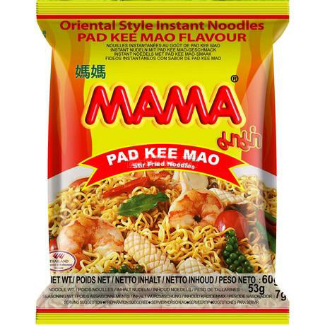 Mama itämaiseen tyyliin instant nuudelit pad kee mao paistettua nuudelit 60g