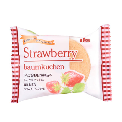 Atom Baumkuchen cake strawberry flavor 80g