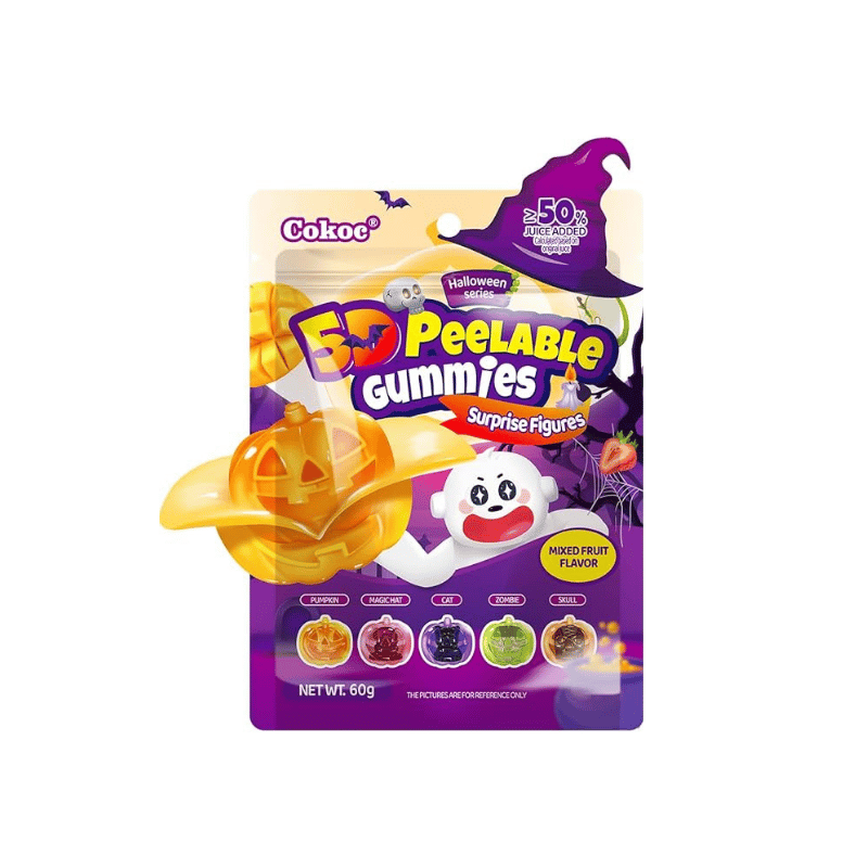 Cokoc 5D Peelable Gummies Mixed Fruit Halloween 60g