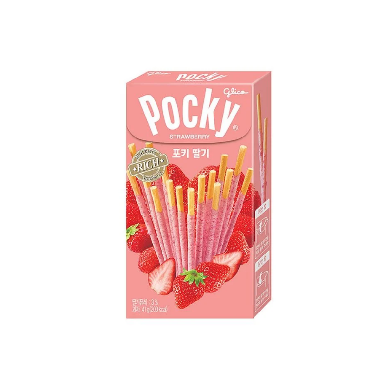 Glico Pocky cookies strawberry 41g / mansikkakeksejä
