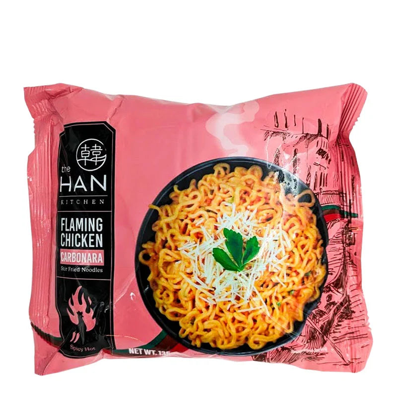 The Han Kitchen Budae ramyun flaming chicken carbonara 135g