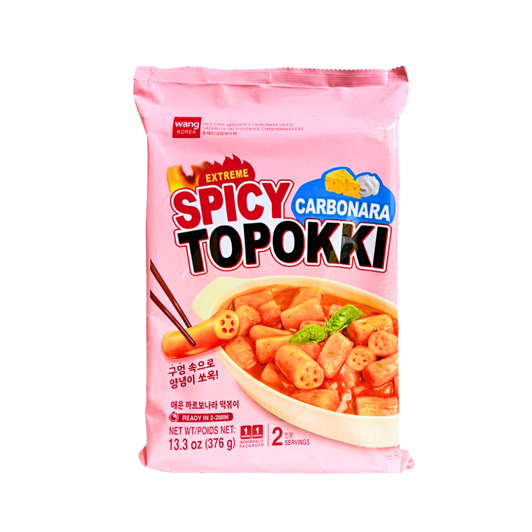 Wang rice cake extreme spicy carbonara flavor 376g