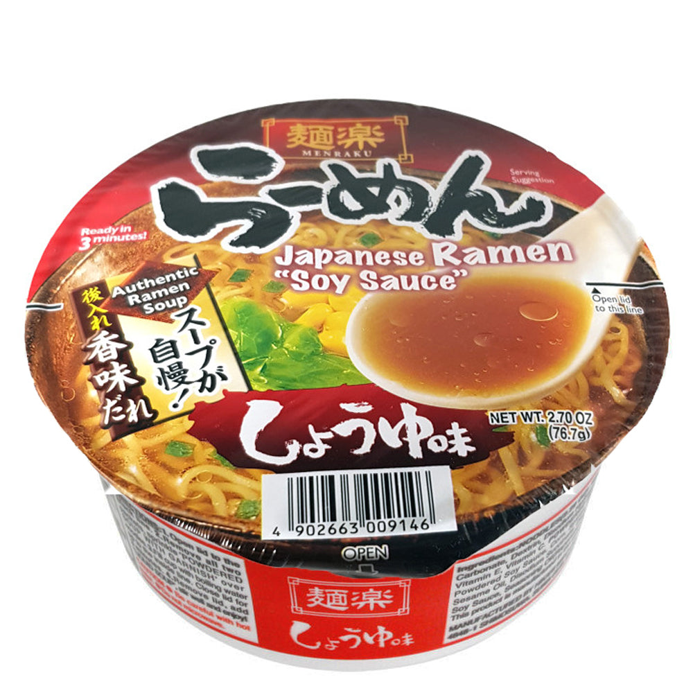 Hikari Menraku kulhonuudeli japanilainen ramen soijakastike 76,7g