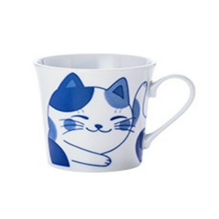 Mixed floral cat mug 290ml 8.8x8.3cm