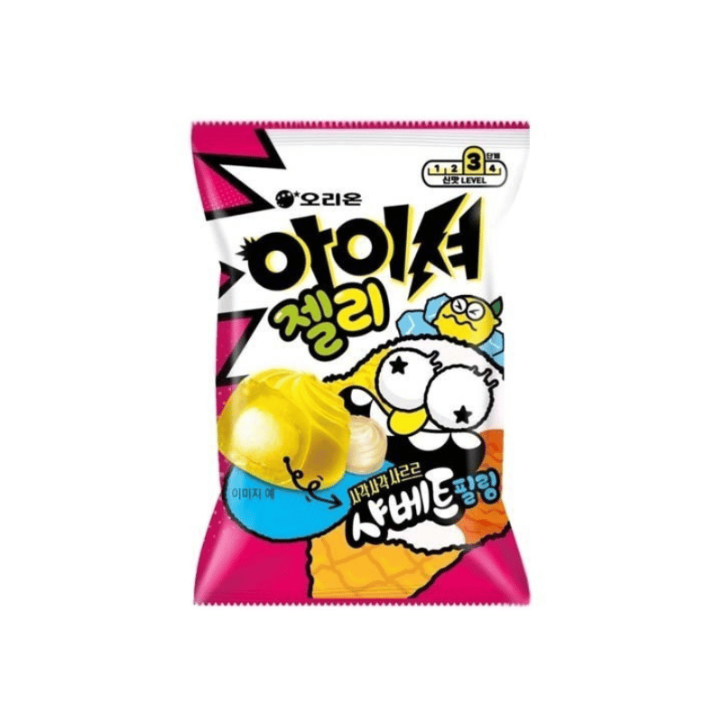 Orion sour jelly jam filling lemon & pineapple 72g