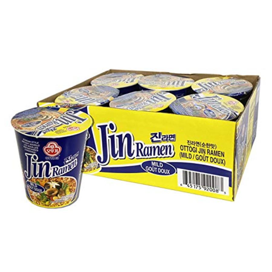 Ottogi Jin Ramen cup noodle mild 6 cups 65g x 6