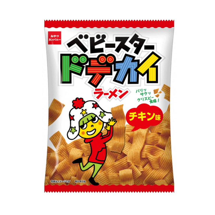 Oyatsu Company Baby Star Dodekai Ramen chicken flavor 68g / ramen-välipala kanan maku