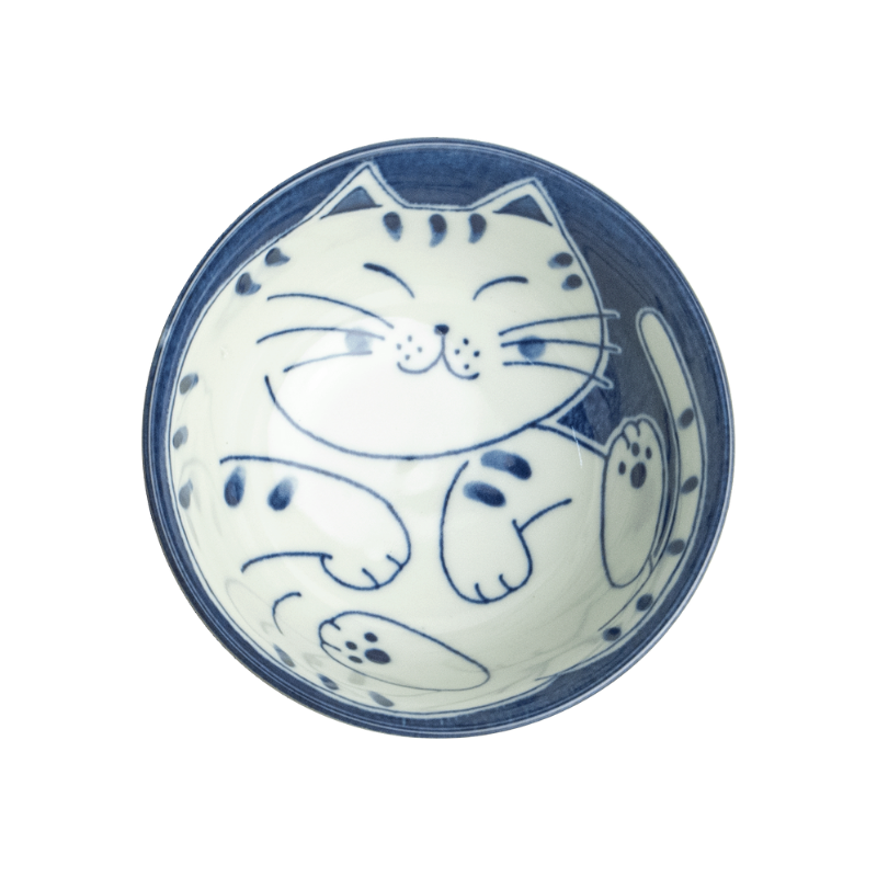 Bowl, pink cat D15 cm | H7 cm