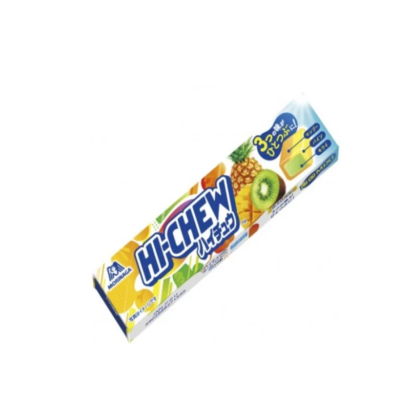 Morinaga Hi-Chew soft candy tropical mix 12pcs 55.2g / pehmeä trooppinen karkkisekoitus