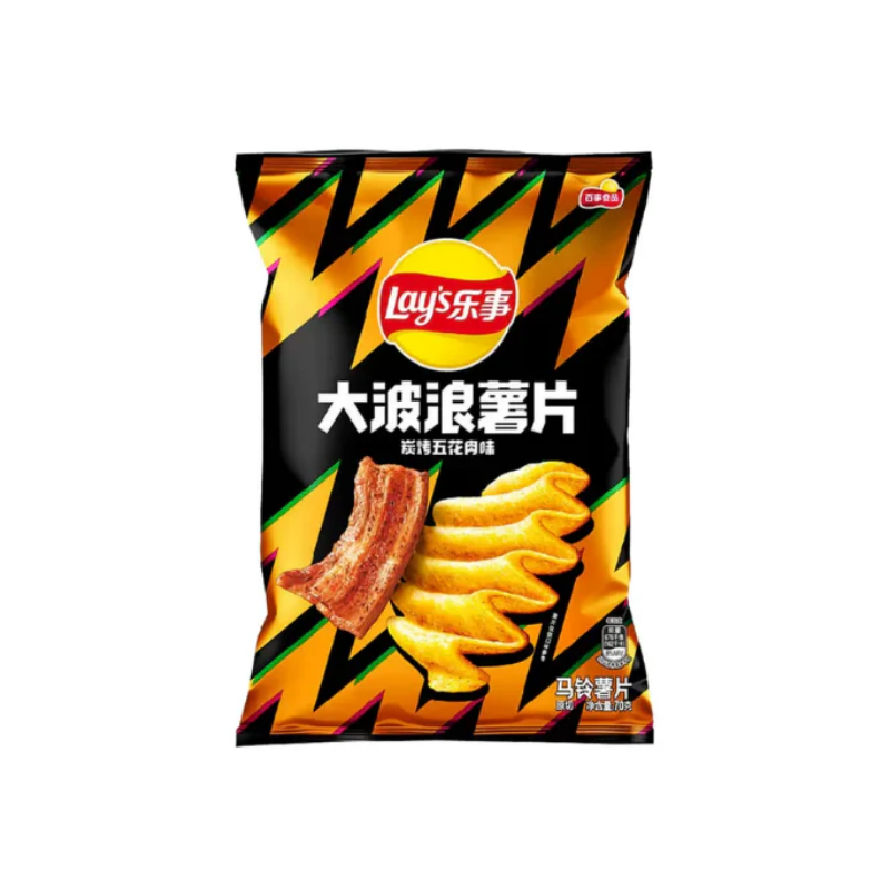 Lays potato chip big wave grilled pork belly 70g