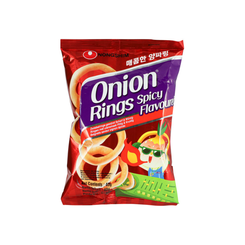 Nongshim Sipulinmakuiset renkaat tuliset ja mausteiset 40g