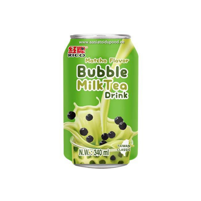 Rico bubble milk tea matcha flavor 340ml / kuplamaidon matcha-makuinen tee