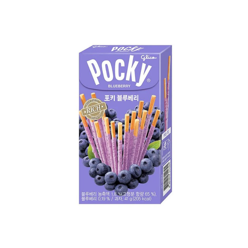 Glico Pocky cookies blueberry 41g / mustikkakeksit