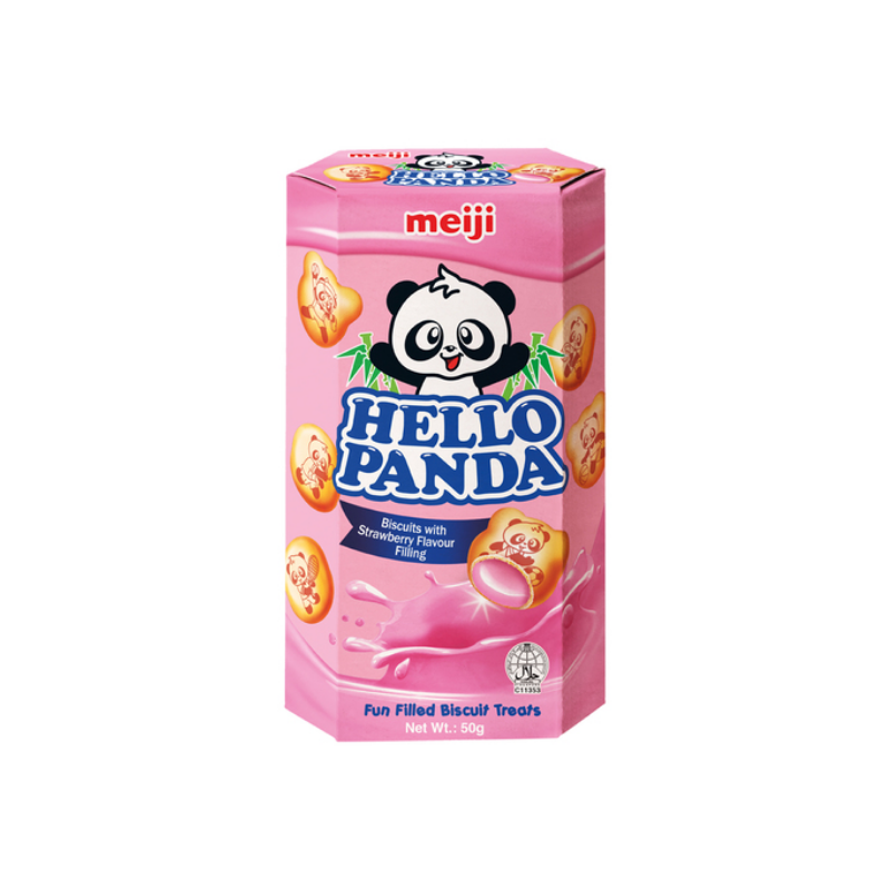 Meiji Hello Panda biscuits strawberry filling 50g