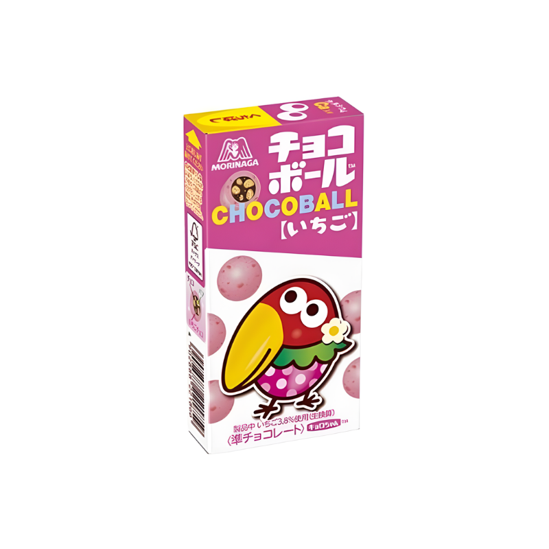 Morinaga choco ball strawberry 25g / suklaapallo mansikka