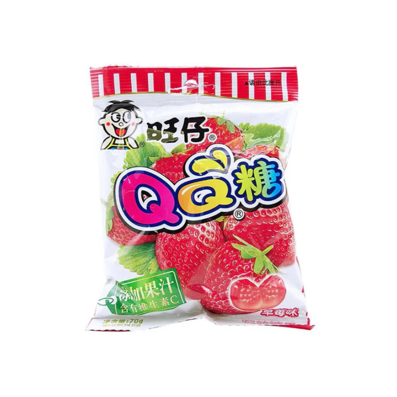 Want Want QQ kuminen mansikkamakuinen karamelli 70g