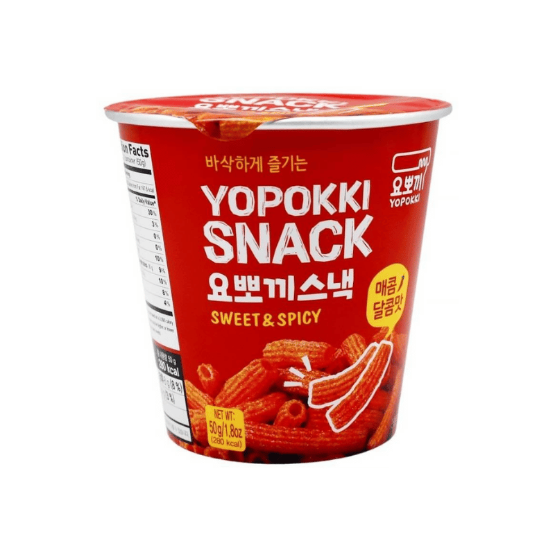 Yopokki rice cake snack sweet & spicy cup 50g