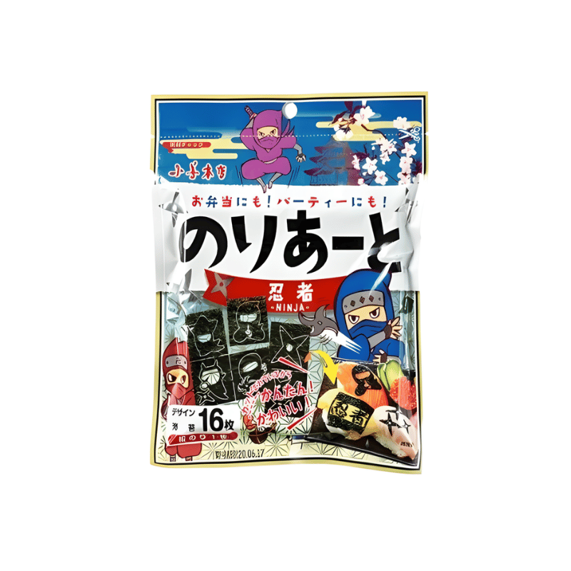 Kozen seaweed nori art ninjya shape 16 sheets 20g