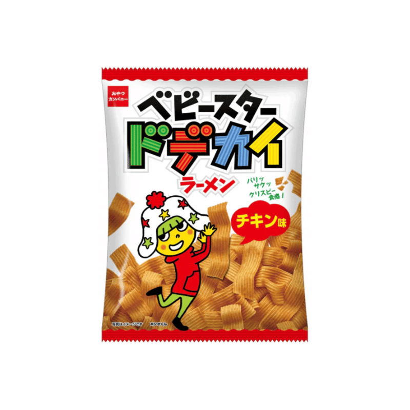 Oyatsu Company Baby Star Dodekai Ramen chicken flavor 68g / ramen-välipala kanan maku