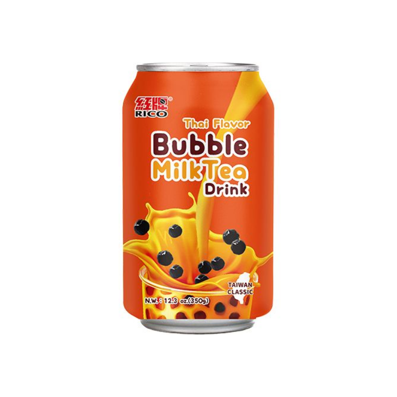 Rico bubble milk tea Thai flavor 340ml / kuplamaidon teetä thaimaalaista makua