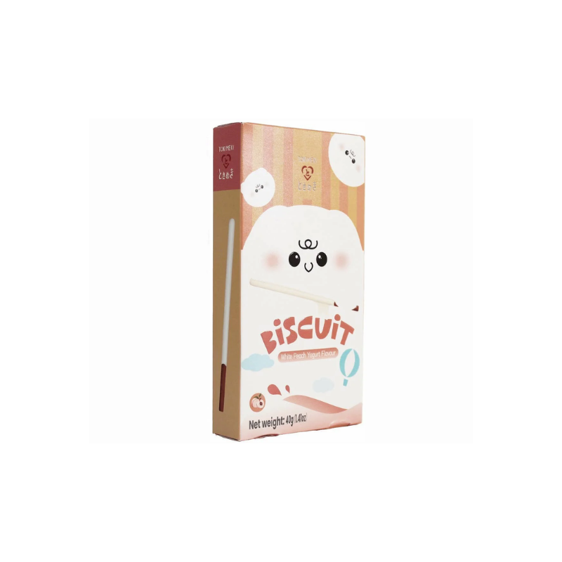 Tokimeki biscuit stick white peach 40g