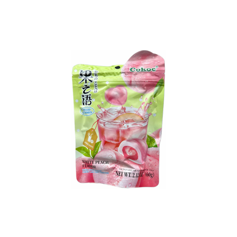 Cokoc filled gummies white peach flavor 60g
