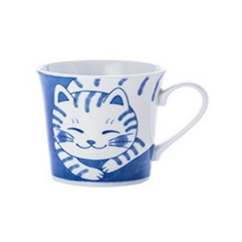 Stripped cat mug 290ml 8.8x8.3cm