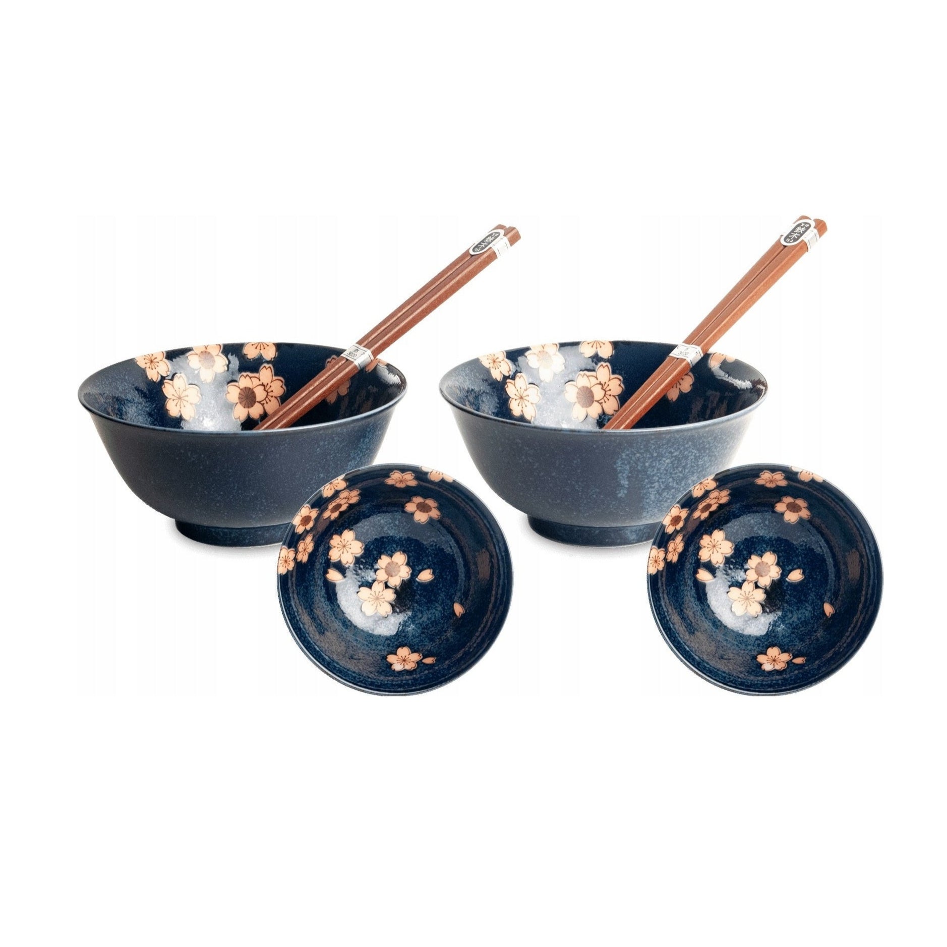 Dinner set (2 bowls + 2 chopsticks) sakura D15 cm | H7cm