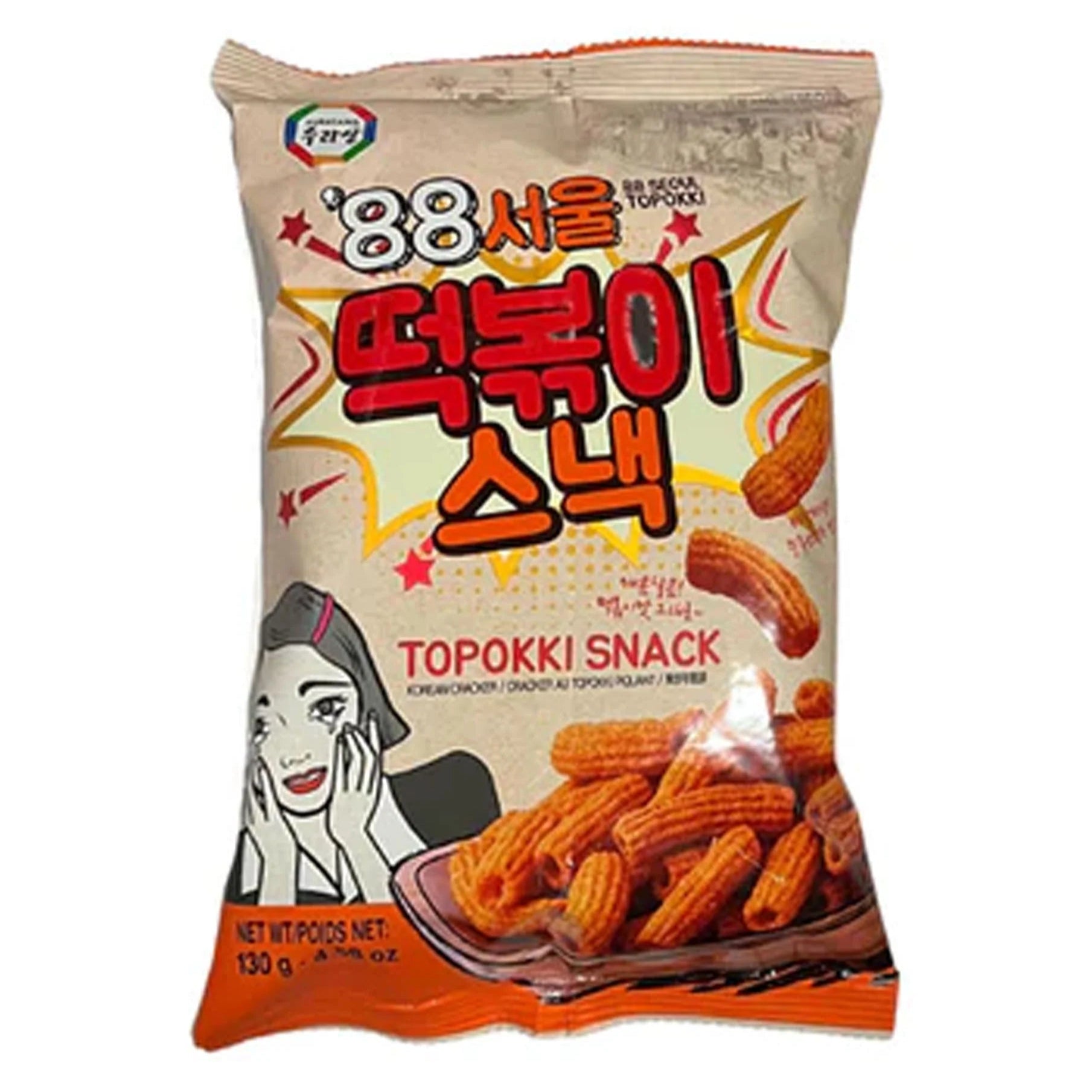 Surasang Seoul 88 topokki snack sweet spicy flavor 130g