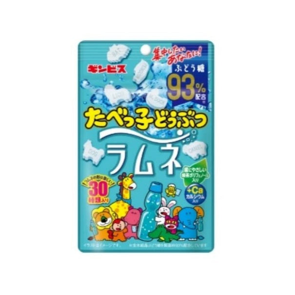 Ginbis Animal shaped tablet candy ramune flavor 38g