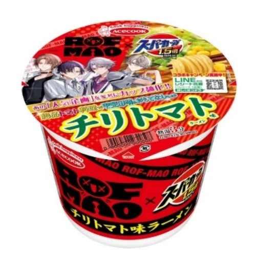 Ace Super x Rof-Mao chili tomato flavor ramen 103g / chili-tomaattimakuinen ramen
