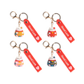Keychain lucky cat 3x2.5 cm | H4 cm pc