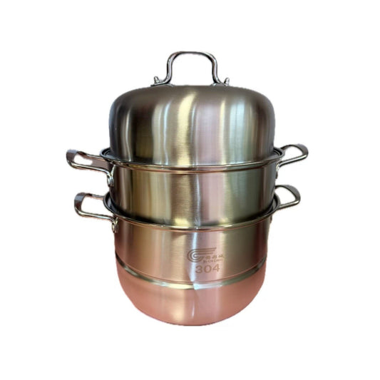JCC 304 stainless steel steamer 3 layers 28cm