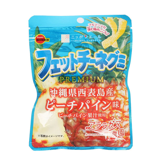 Bourbon Fettuccine Gummy premium peach pineapple 50g / kuminenpersikka-ananas maku