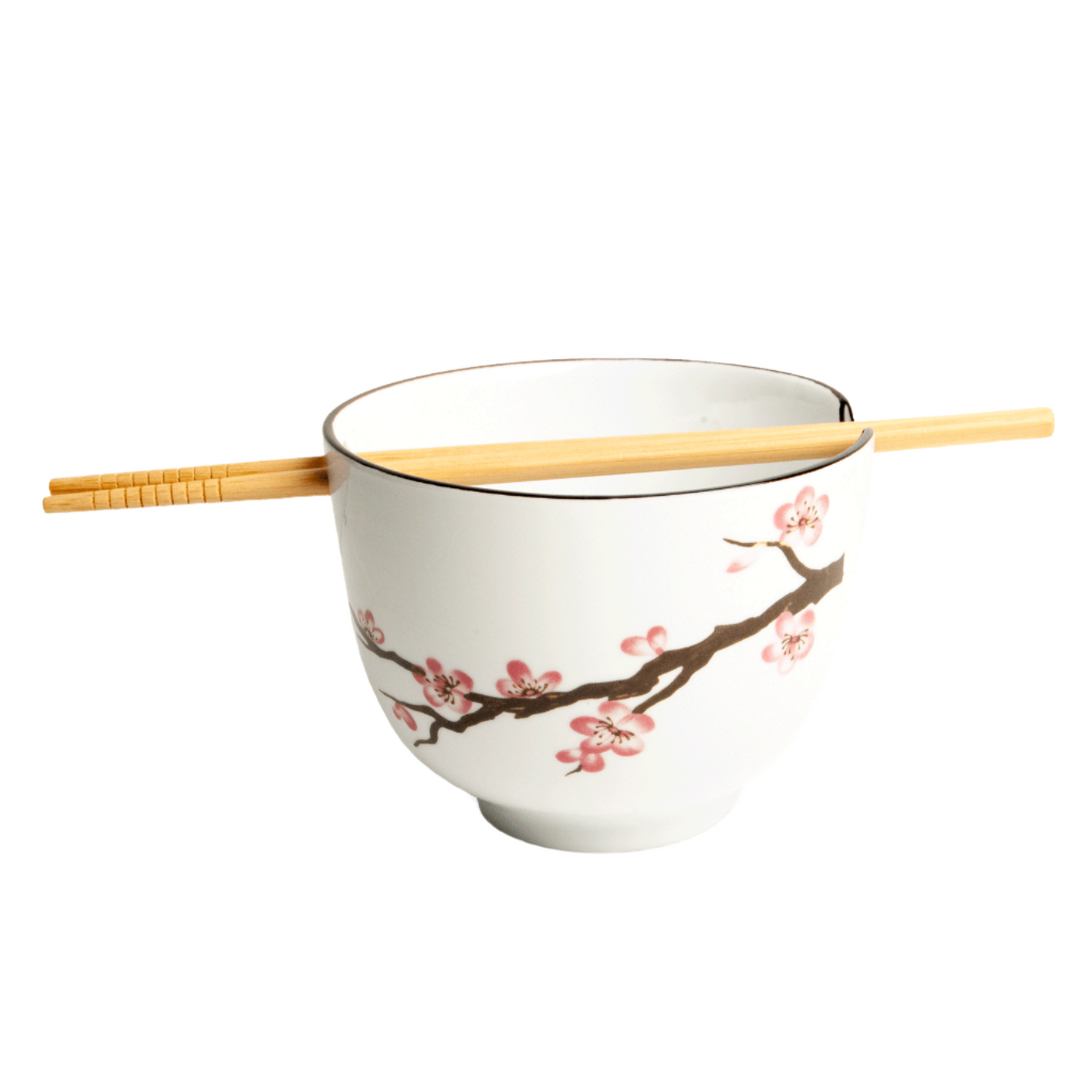 Soba bowl, with chopsticks, sakura D13 cm | H10 cm
