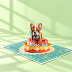 3D Greeting Card, Bulldog, 15x20cm detail