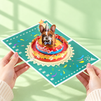 3D Greeting Card, Bulldog, 15x20cm scene