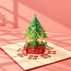 3D Greeting Card, Christmas Tree 03, 14.5x14.6cm detail
