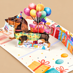 3D Greeting Card, Dachshund, 15x20cm detail
