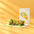3D Greeting Card, Leaf