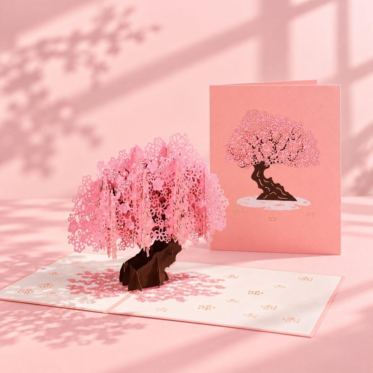 3D Greeting Card, Sakura tree 01, 15x20cm