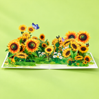 3D Greeting Card, Sunflower detail