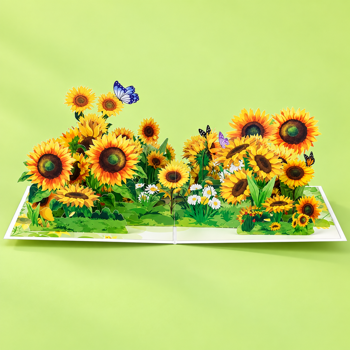 3D Greeting Card, Sunflower detail