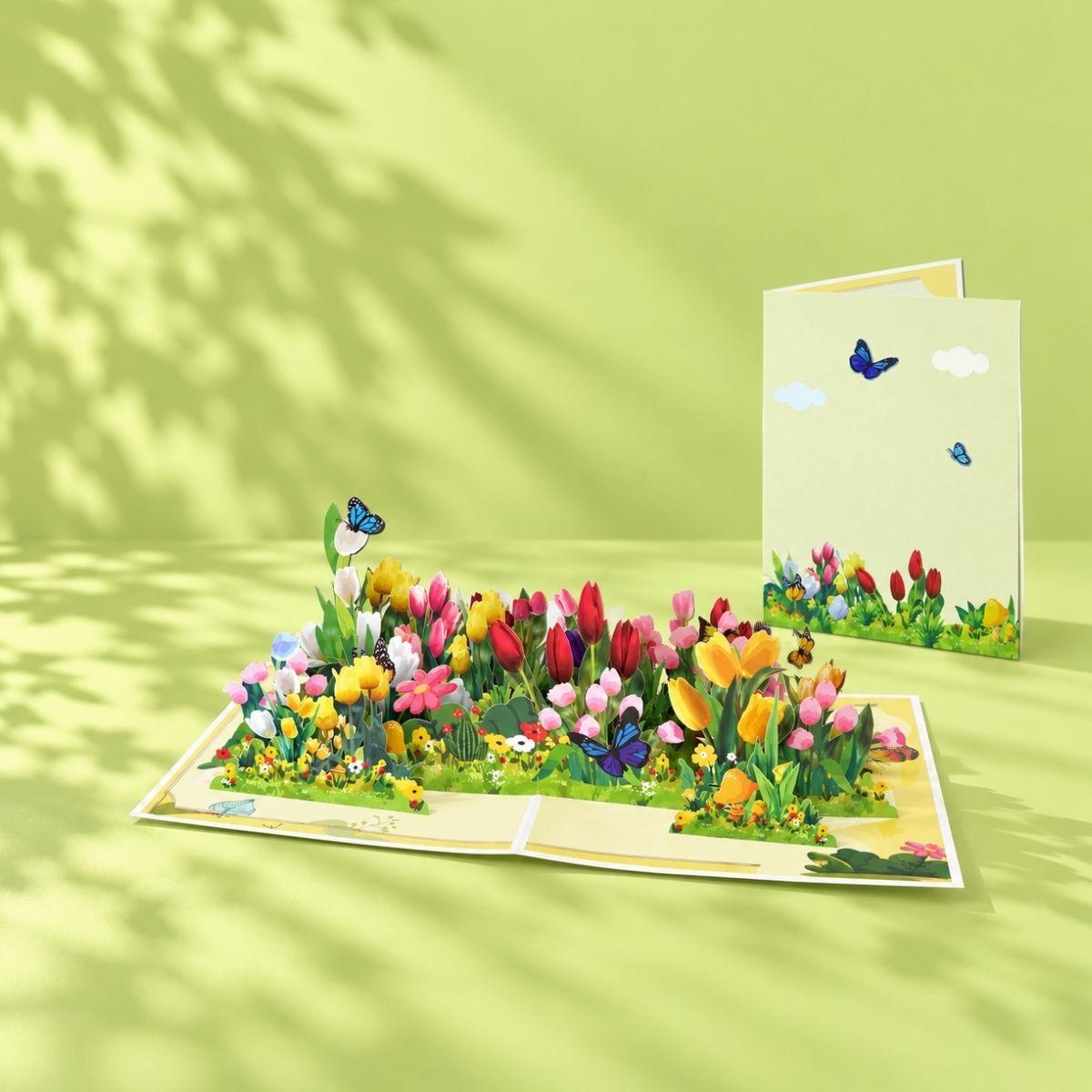 3D Greeting Card, Tulip