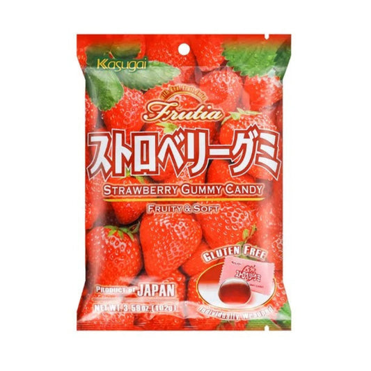 Kasugai strawberry gummy 102g / mansikkakarkki