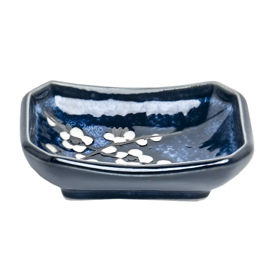 Sauce dish, Hana blue 8.8 x 6.3 cm | H3 cm