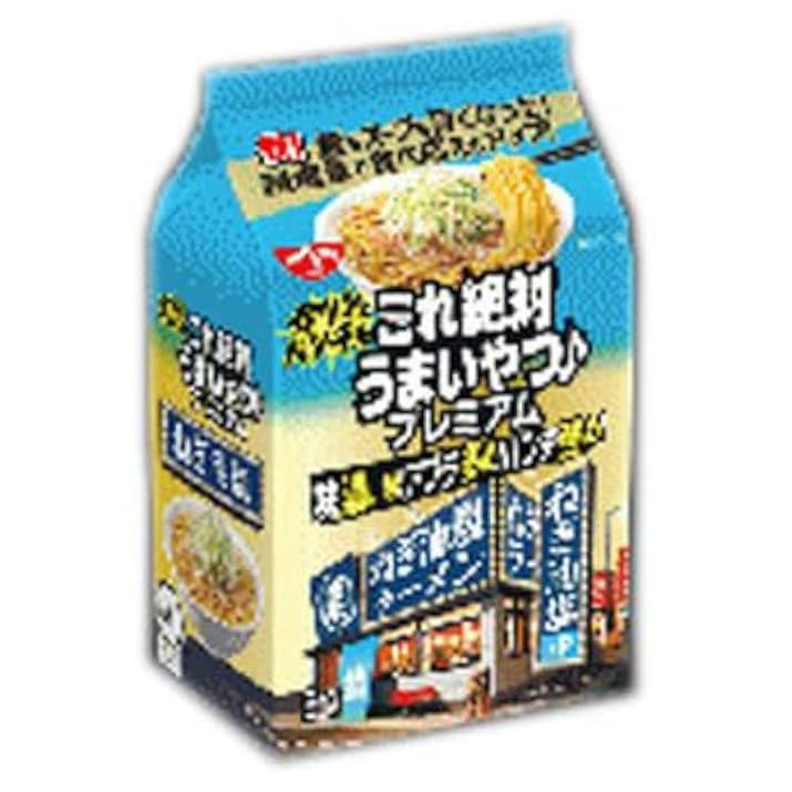 Nissin Prem. delicious green onion oil salt noodle 3 Servings Pack 318g / vihreä sipuliöljy suolanuudelit