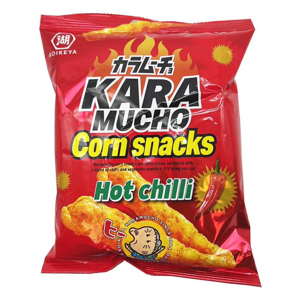 Koikeya karamucho corn snacks hot chilli 65g / maissisnacksit chiliä
